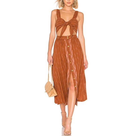 Free People Dresses & Skirts - Free People Caldasi Midi Dress in Bronze M NWT